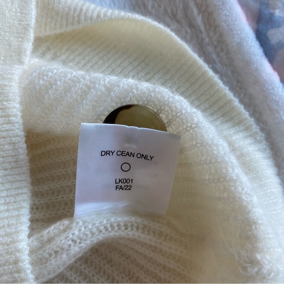 Quince Baby Alpaca-Wool Cropped Cardigan Ivory | S - Picture 7 of 11